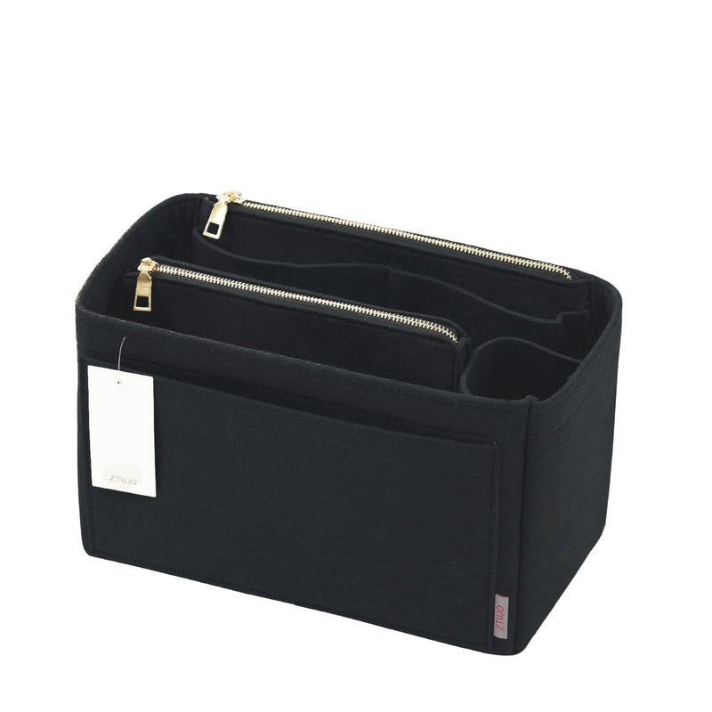 ZTUJO Purse Organizer, Felt Bag Organizer Purse Organizer Insert For Speedy, Neverfull, Graceful, Neverfull,Tote, Handbag,Shaper (X-Large, Black) - Image 1